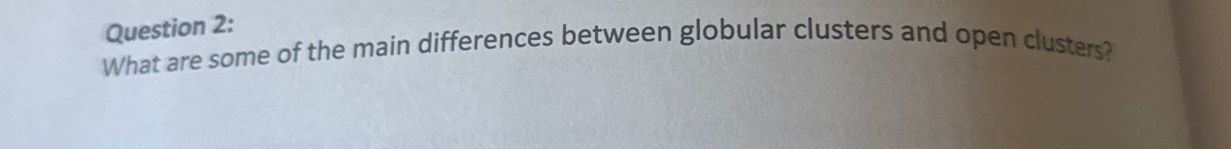Question 2 : What are some of the main