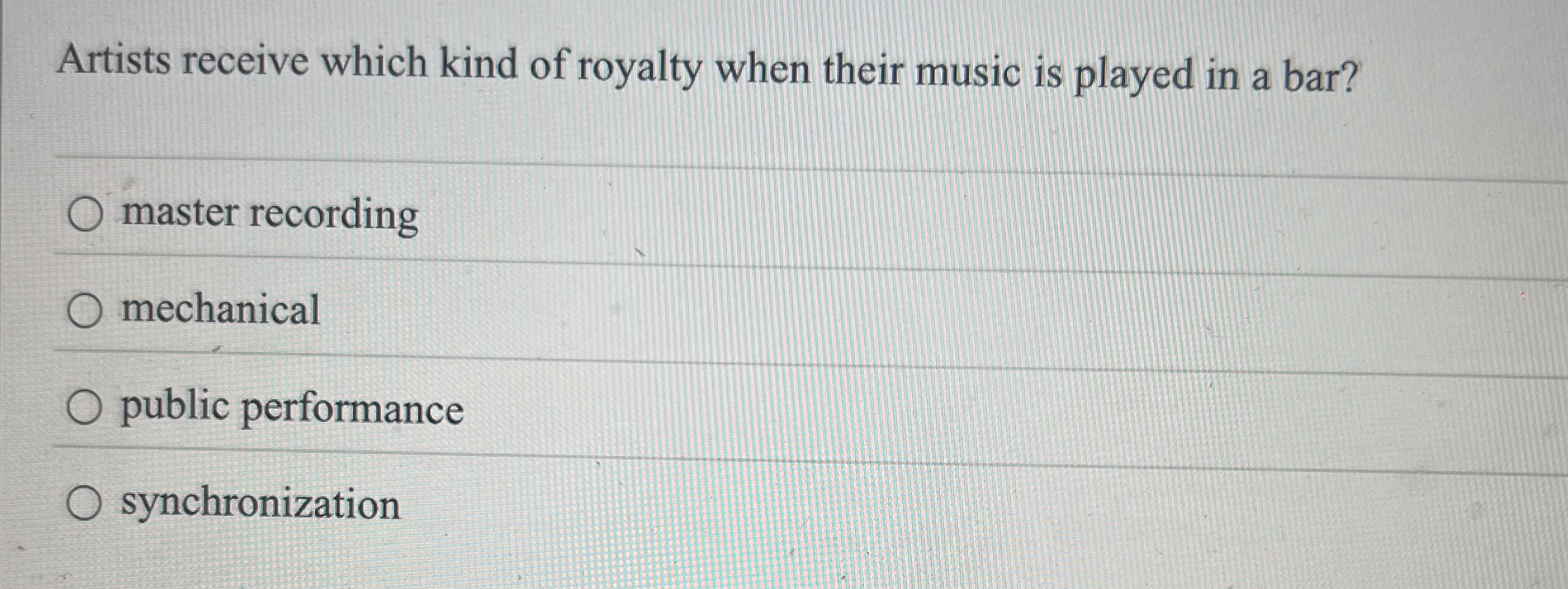 Artists receive which kind of royalty when their