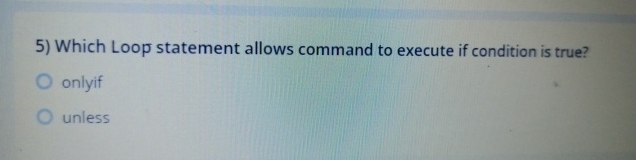 Which Loop statement allows command to execute if