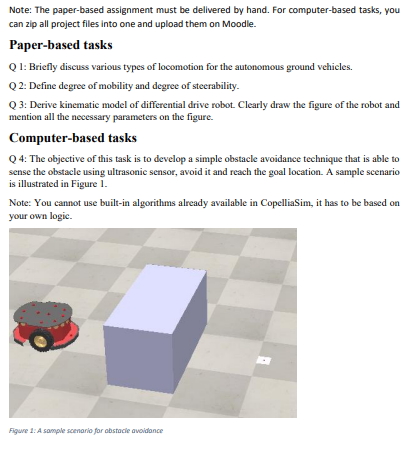 Note: The paper - based assignment must be