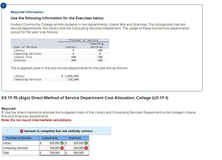 What is the correct answer for computing services?