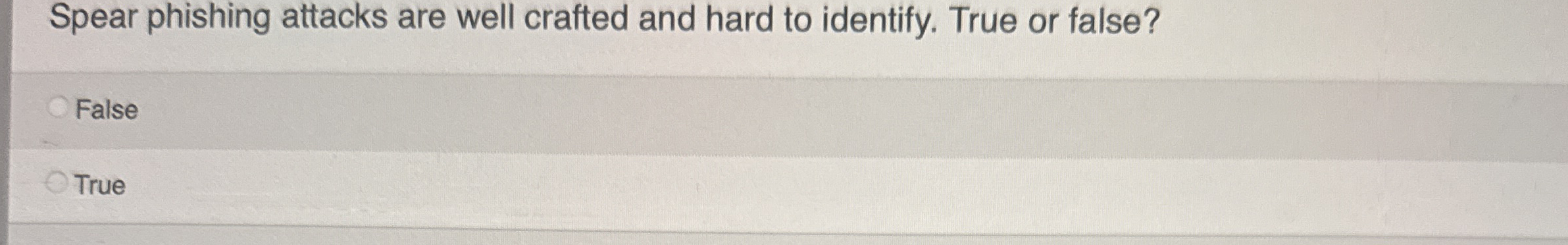 Spear phishing attacks are well crafted and hard