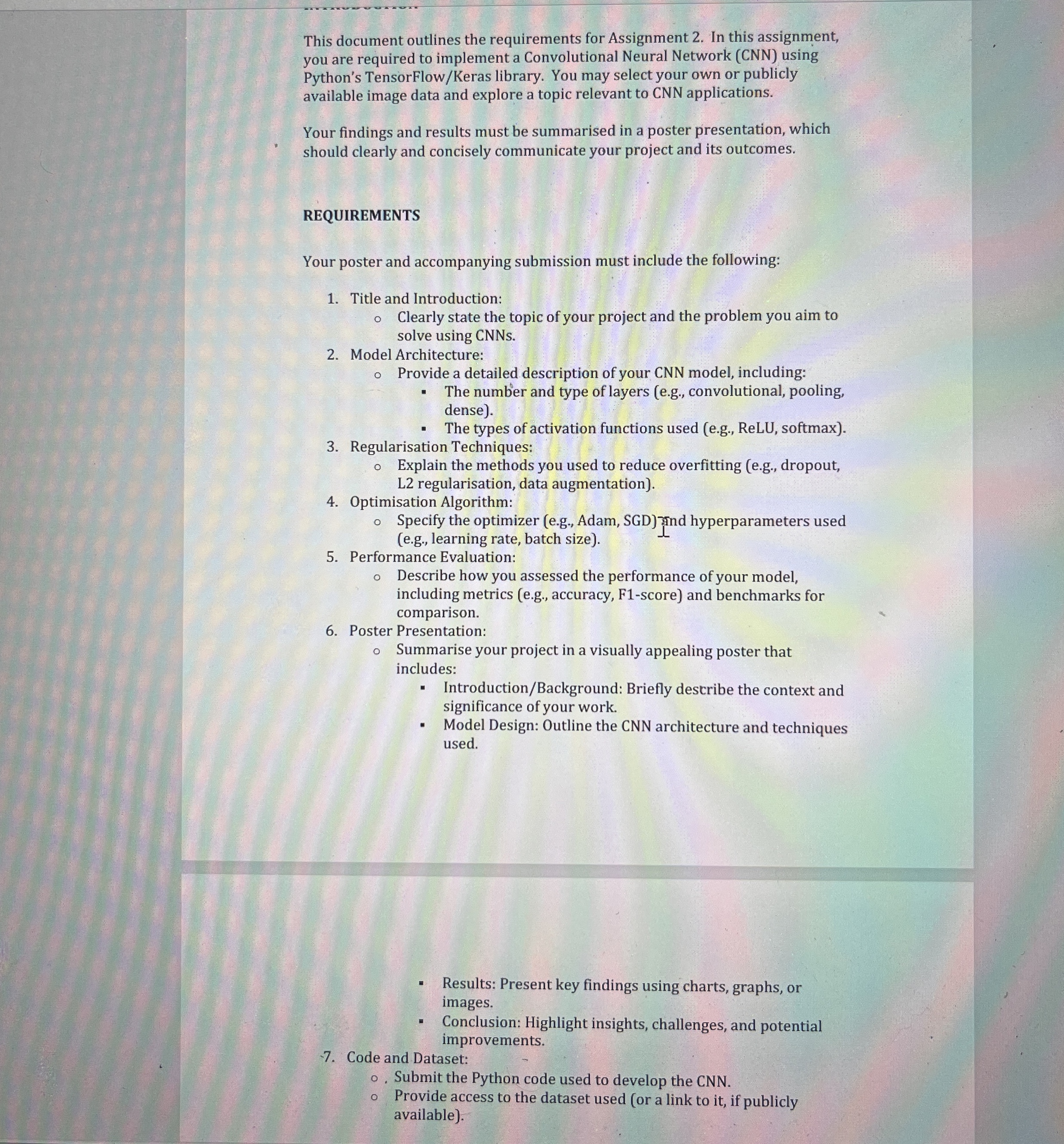 This document outlines the requirements for