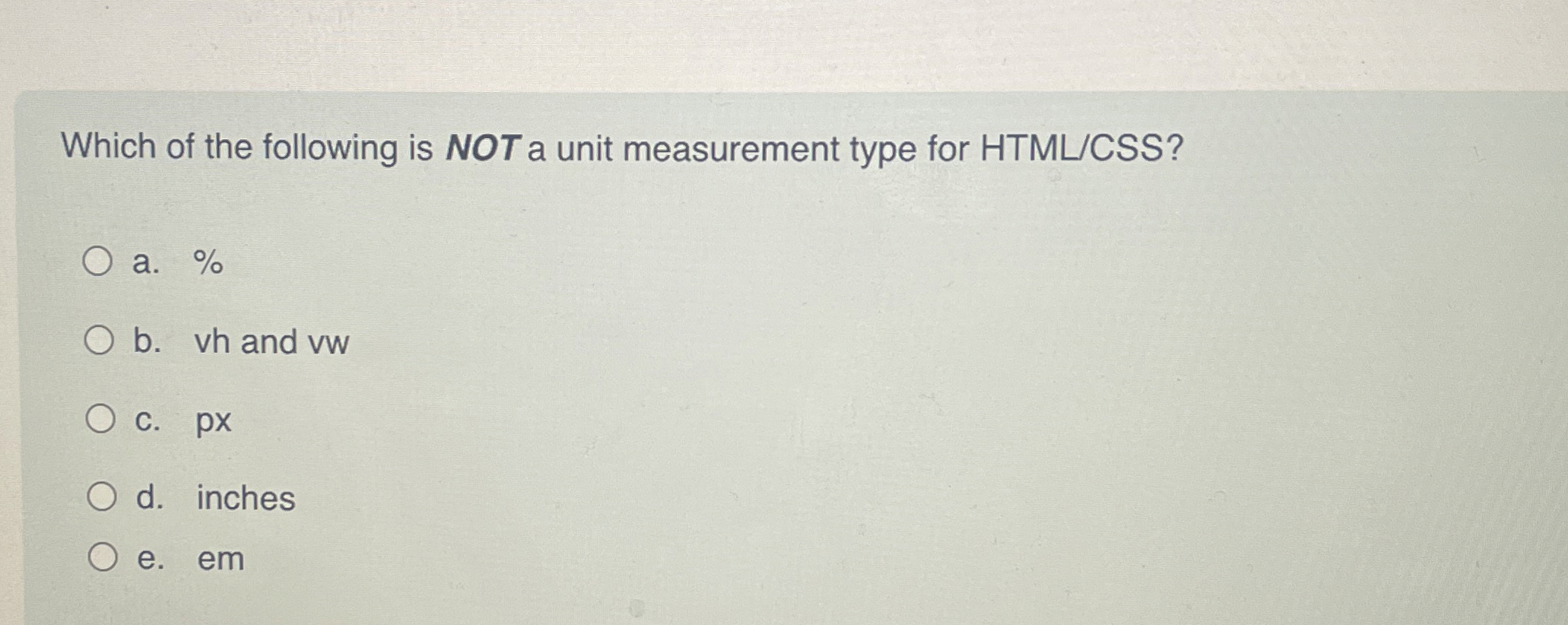Which of the following is NOT a unit measurement