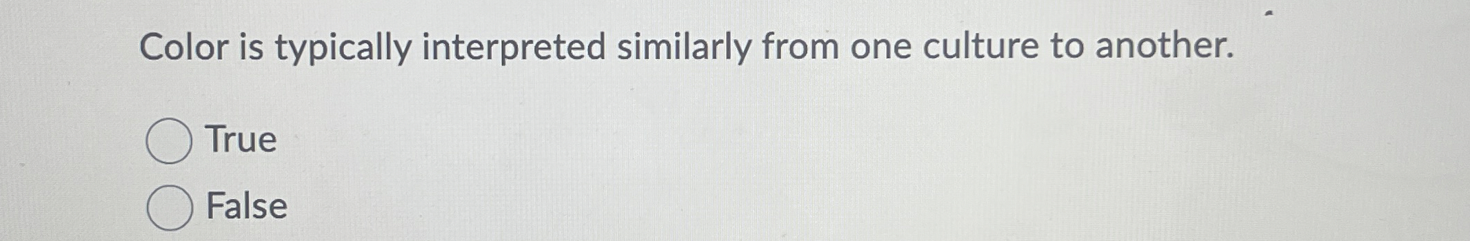Color is typically interpreted similarly from one
