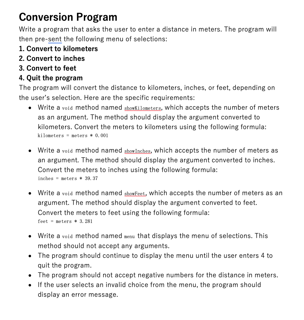 Write a program in Java. Here is an example