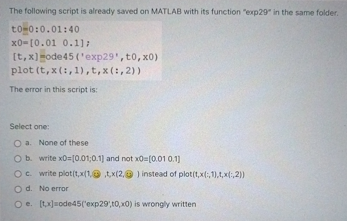 The following script is already saved on MATLAB