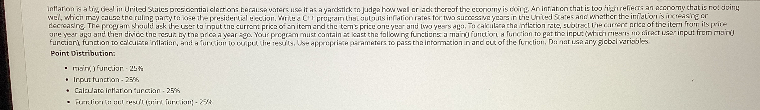 Inflation is a big deal in United States