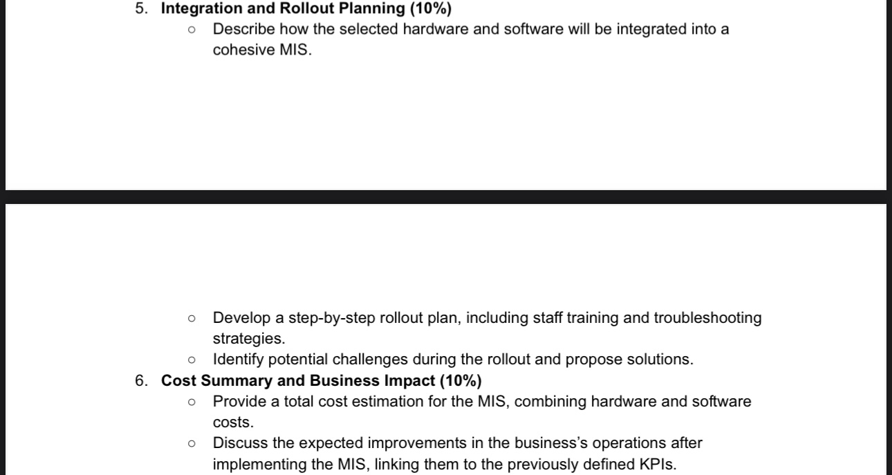 Integration and Rollout Planning ( 1 0 % )