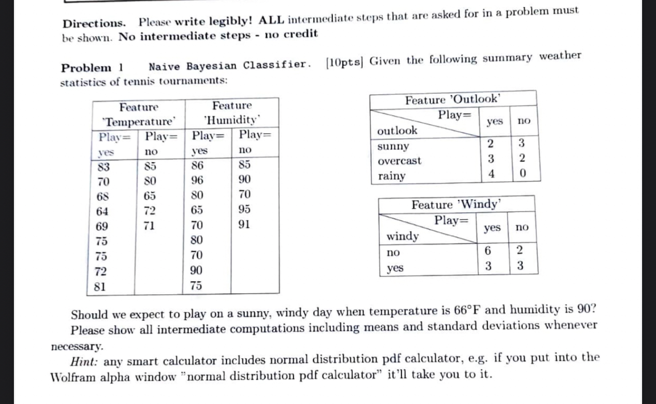 Directions. Please write legibly! ALL