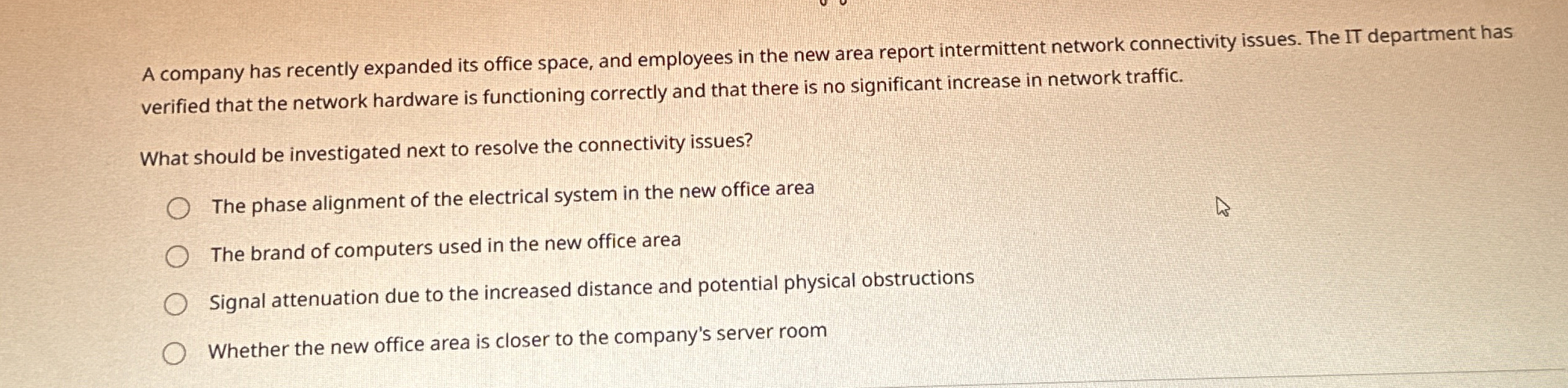 A company has recently expanded its office space,