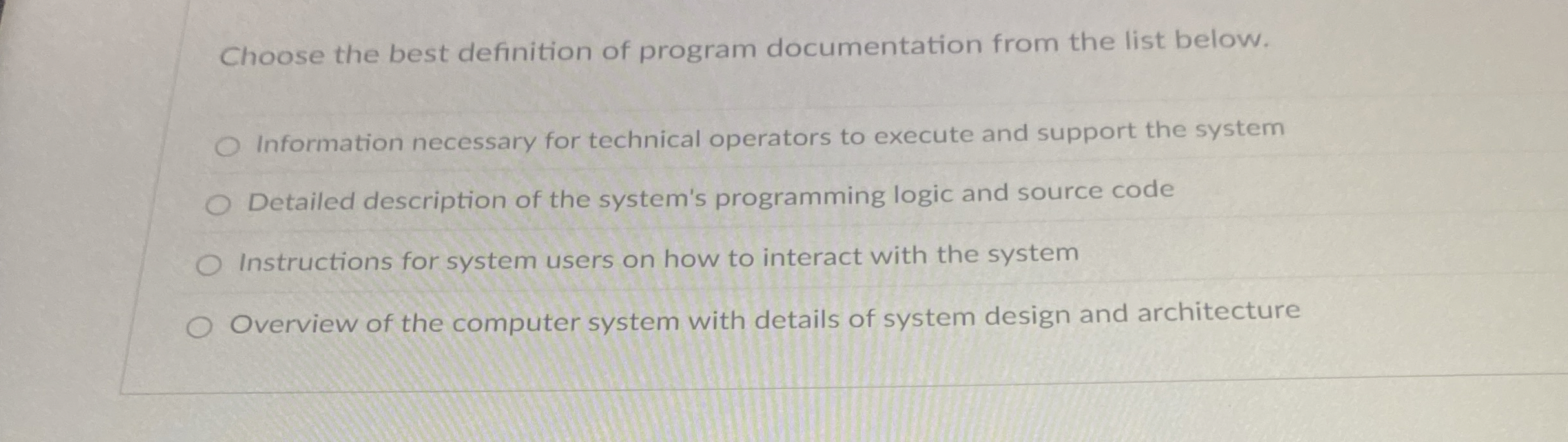 Choose the best definition of program