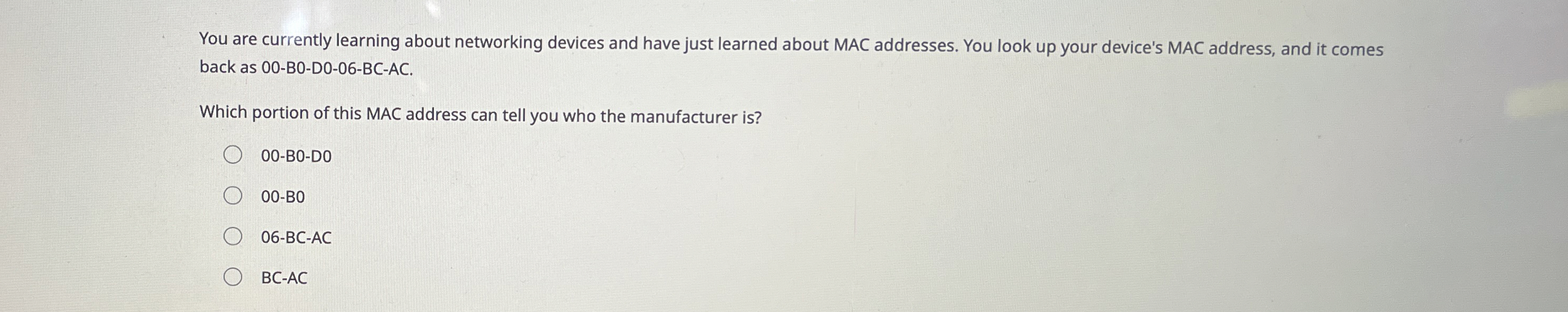 You are currently learning about networking