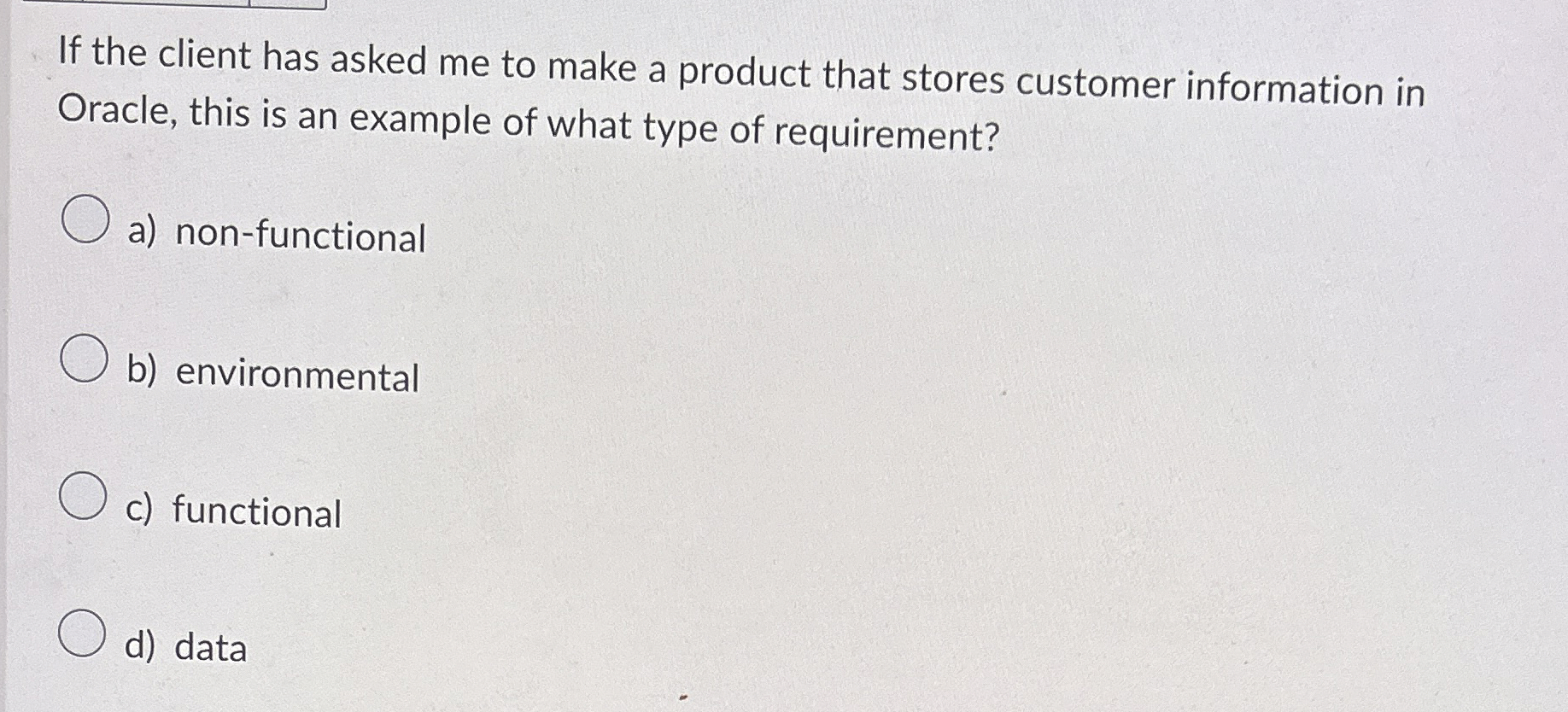 If the client has asked me to make a product that