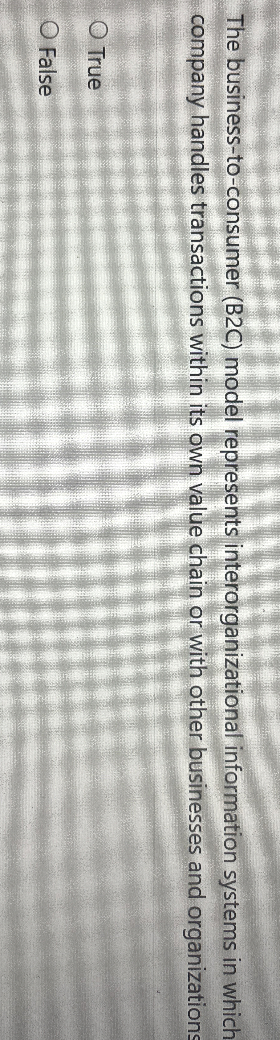 The business - to - consumer ( B 2 C ) model