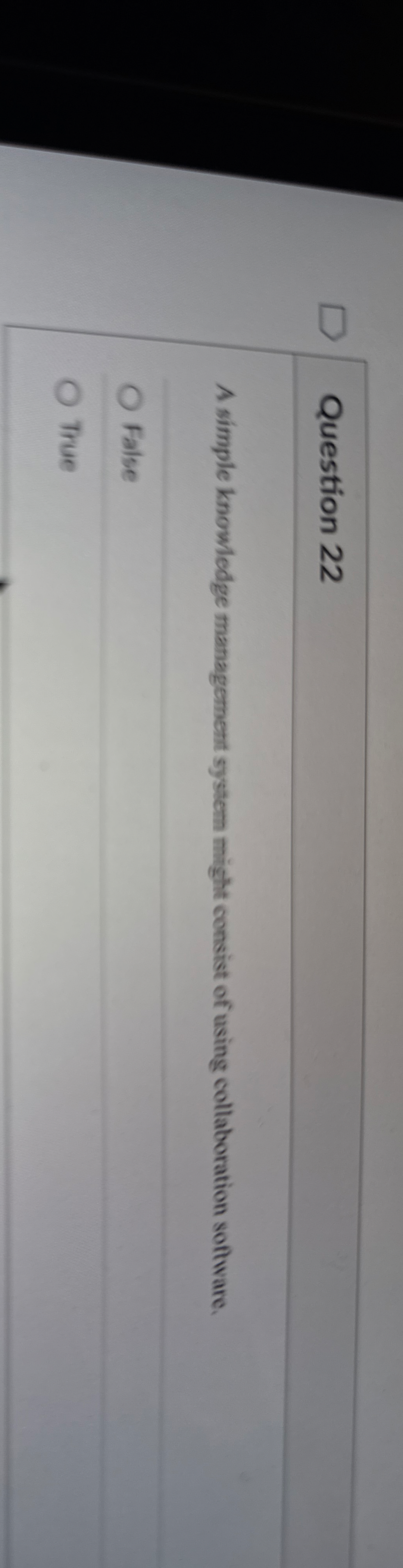Question 2 2 A simple knowledge management system