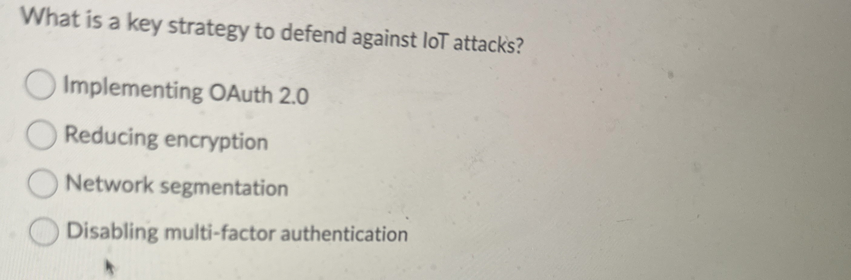 What is a key strategy to defend against loT