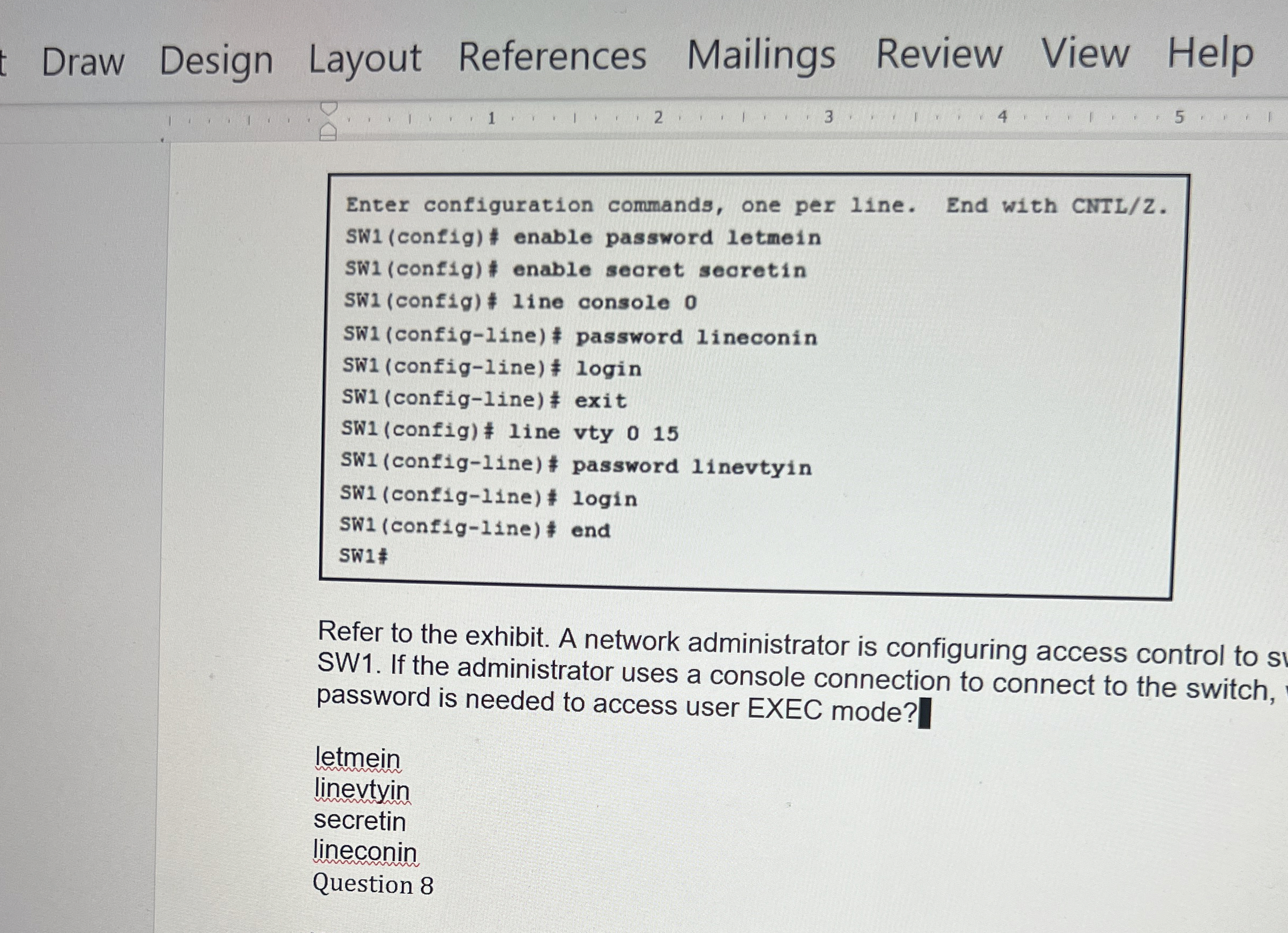 Enter configuration commands, one per line. End