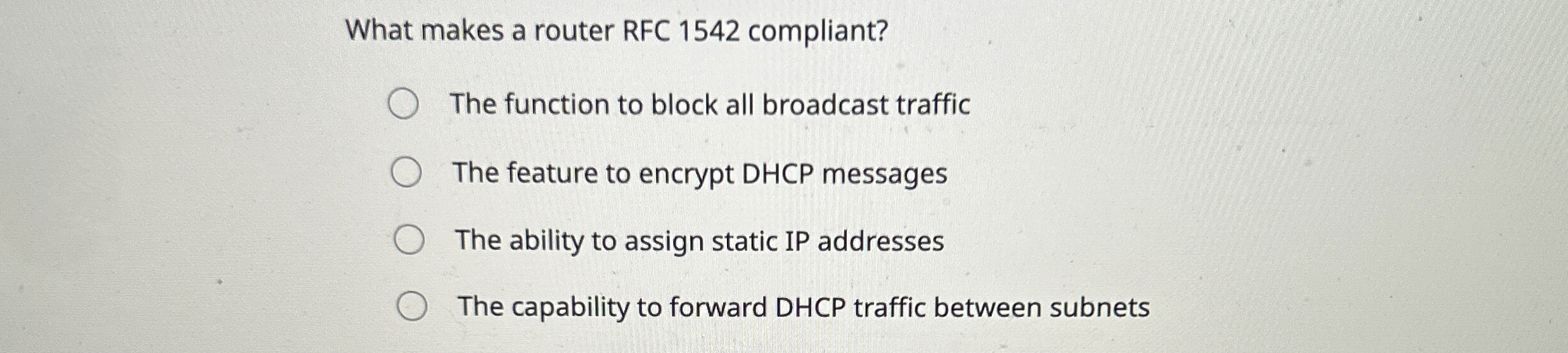 What makes a router RFC 1 5 4 2 compliant? The
