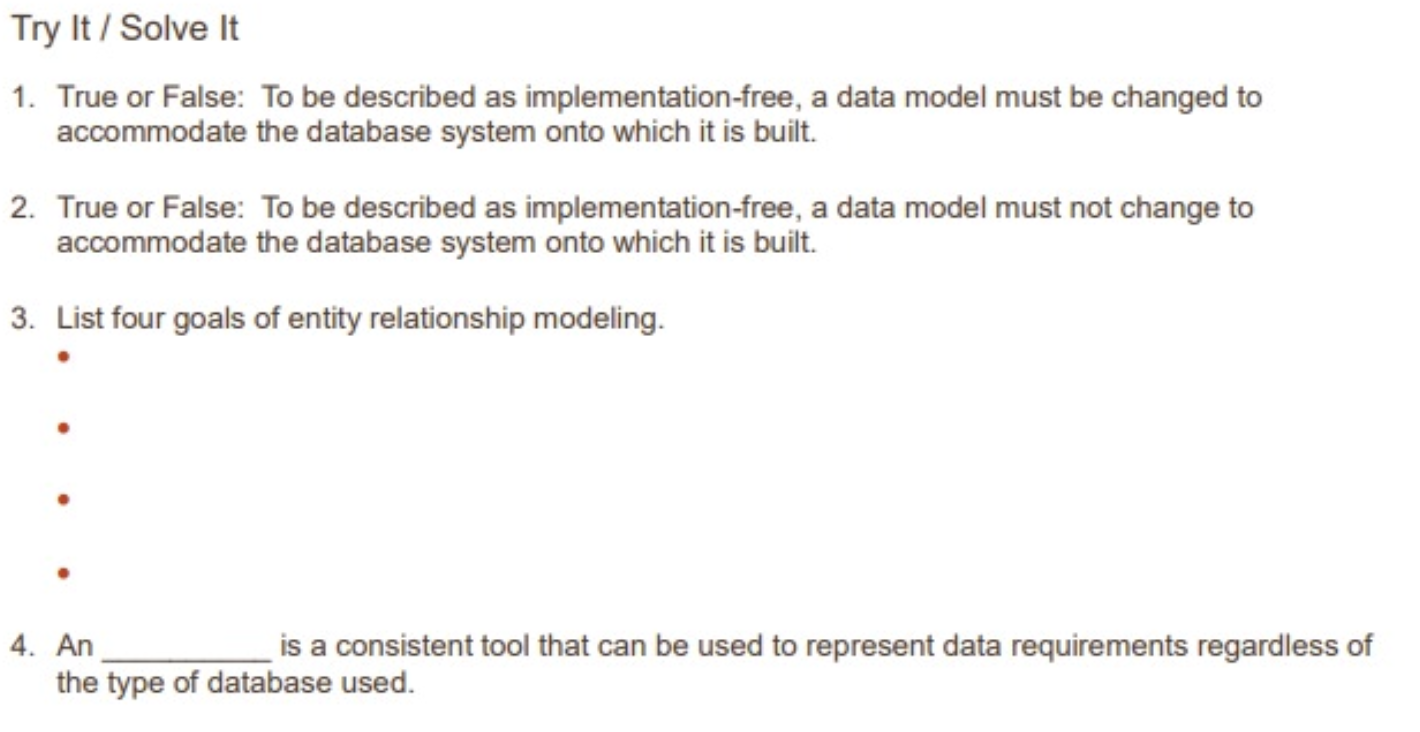 Try It / Solve It 1 . True or False: To be
