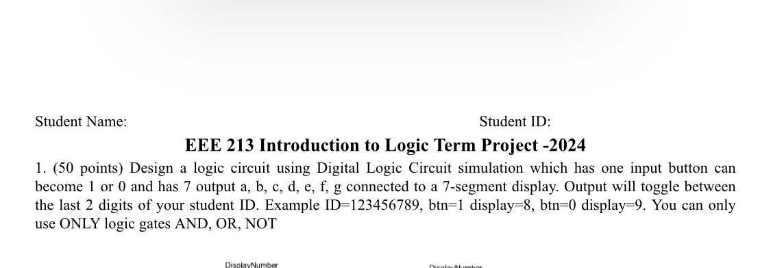 EEE 2 1 3 Introduction to Logic Term Project - 2