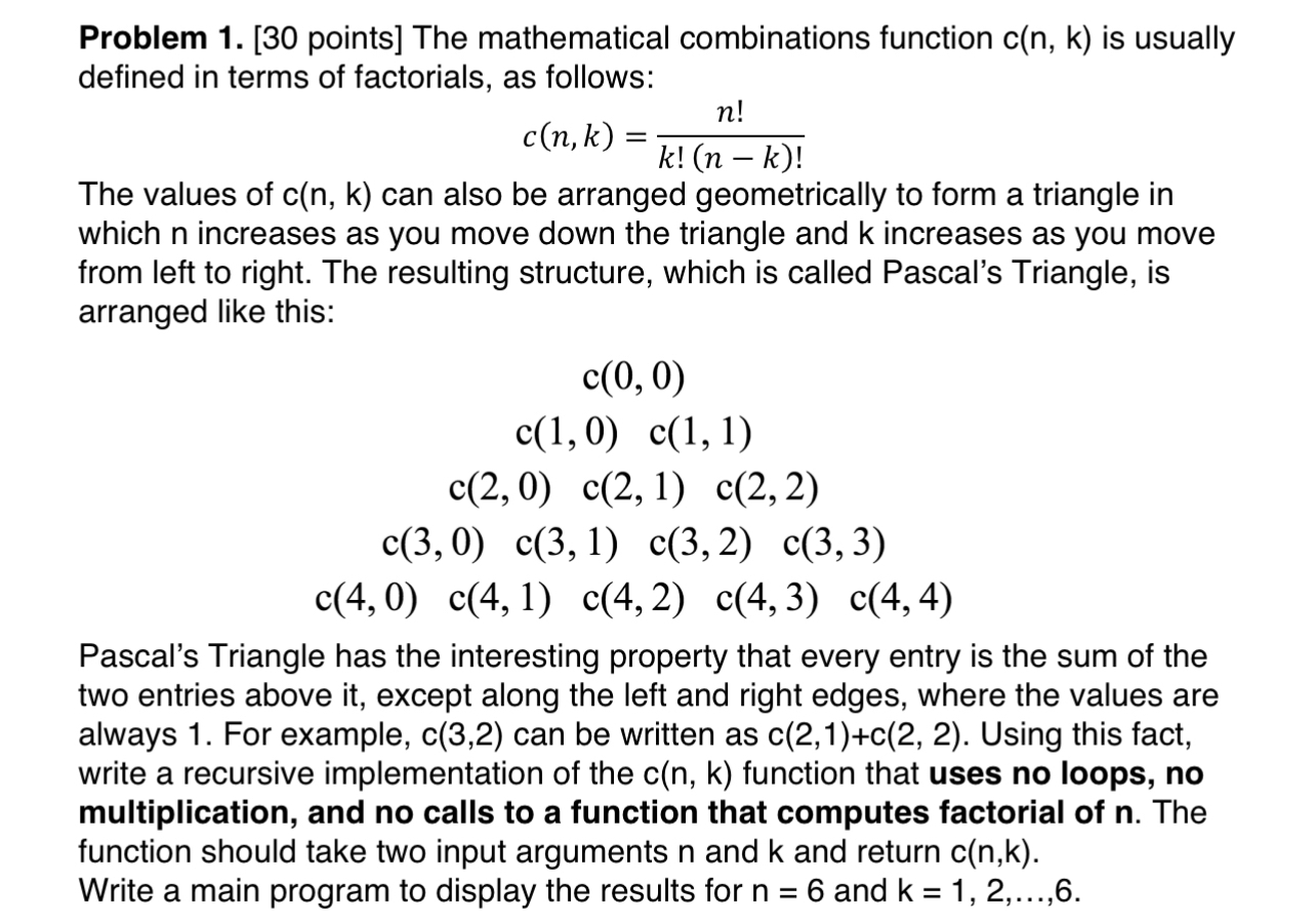 Problem 1 . [ 3 0 points ] The mathematical