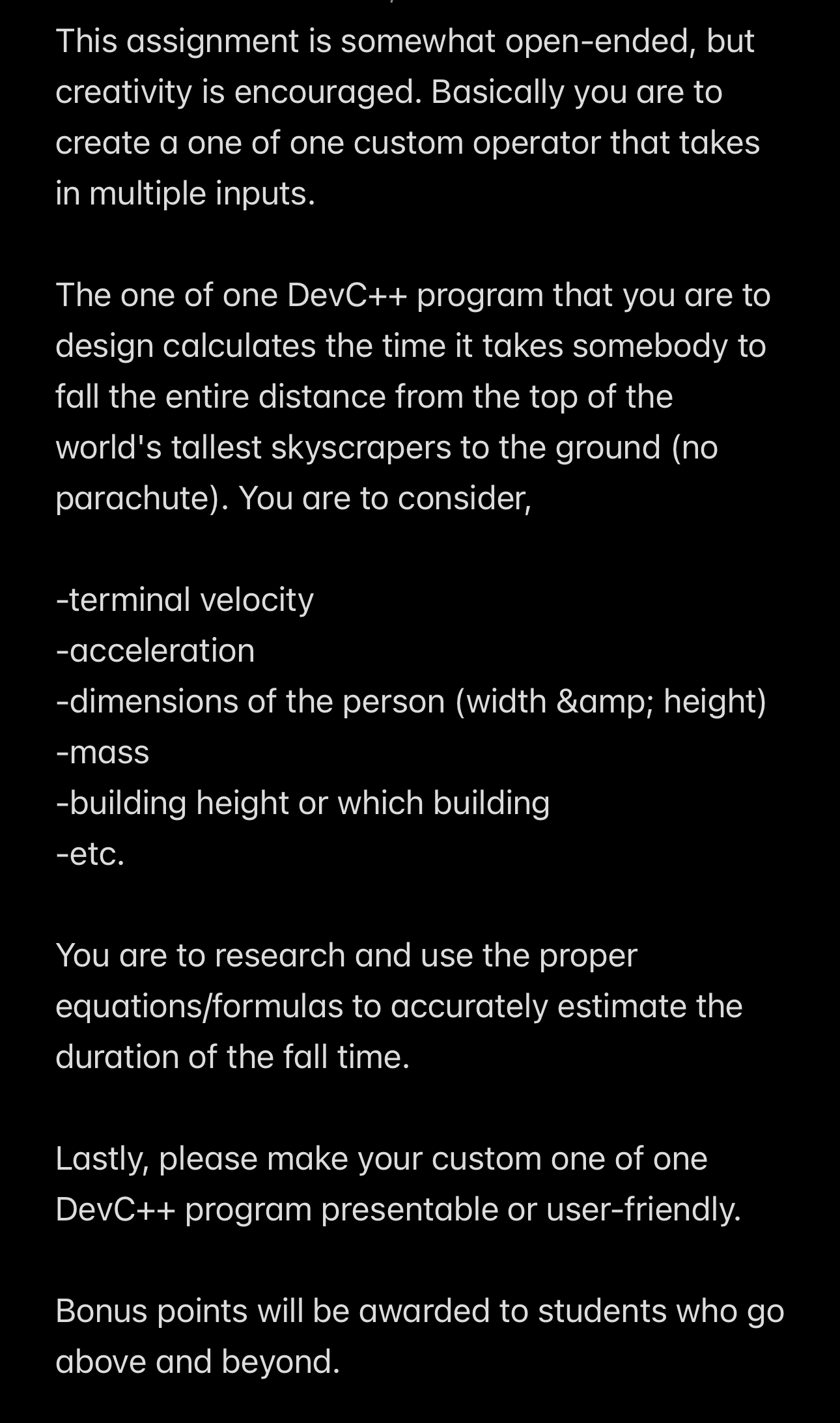 This assignment is somewhat open - ended, but