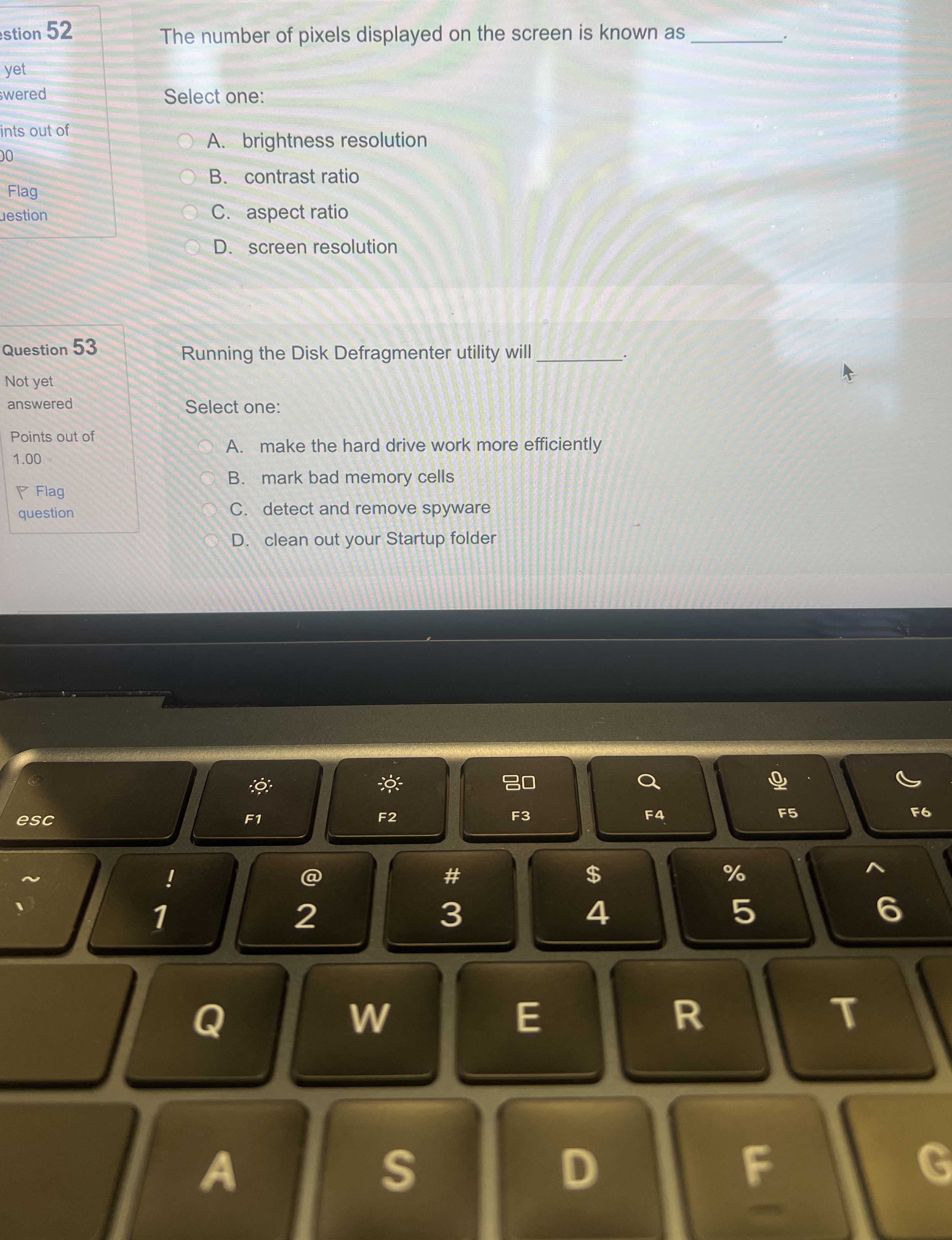 stion 5 2 The number of pixels displayed on the