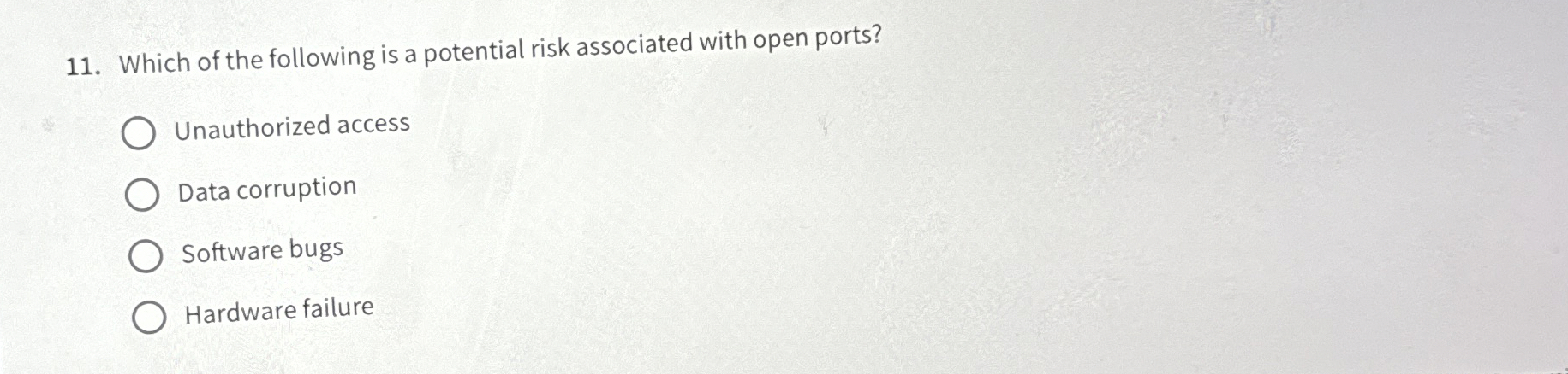 Which of the following is a potential risk