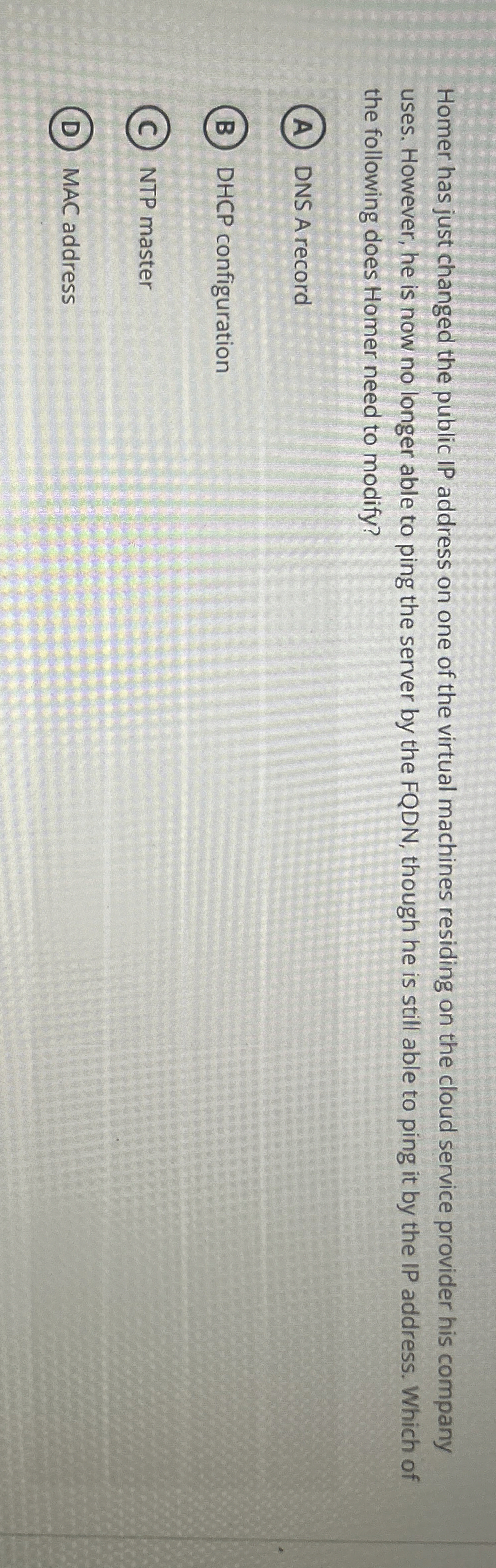 Homer has just changed the public IP address on