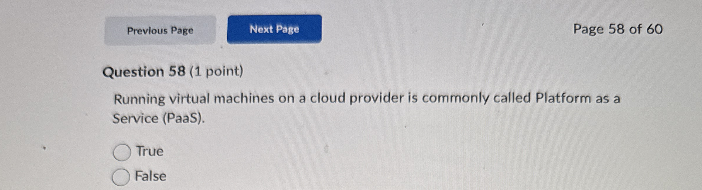 Question 5 8 ( 1 point ) Running virtual machines