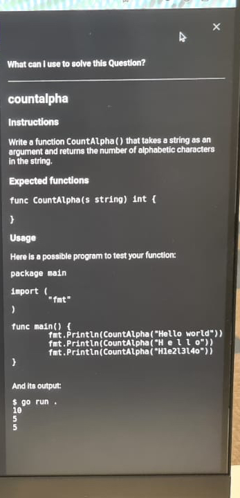 Write go code What can I use to solve this