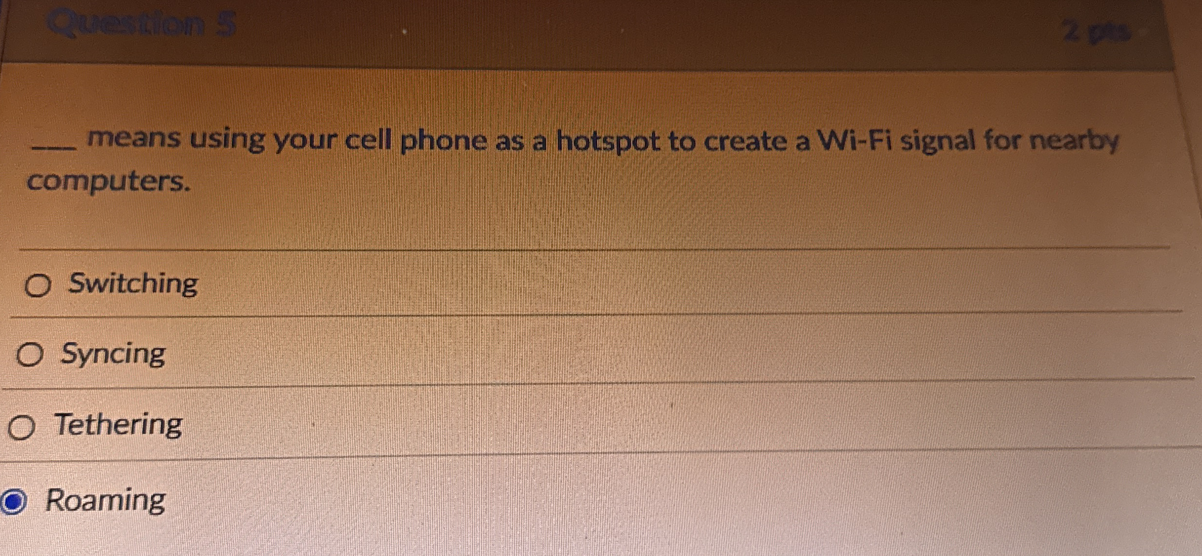 means using your cell phone as a hotspot to