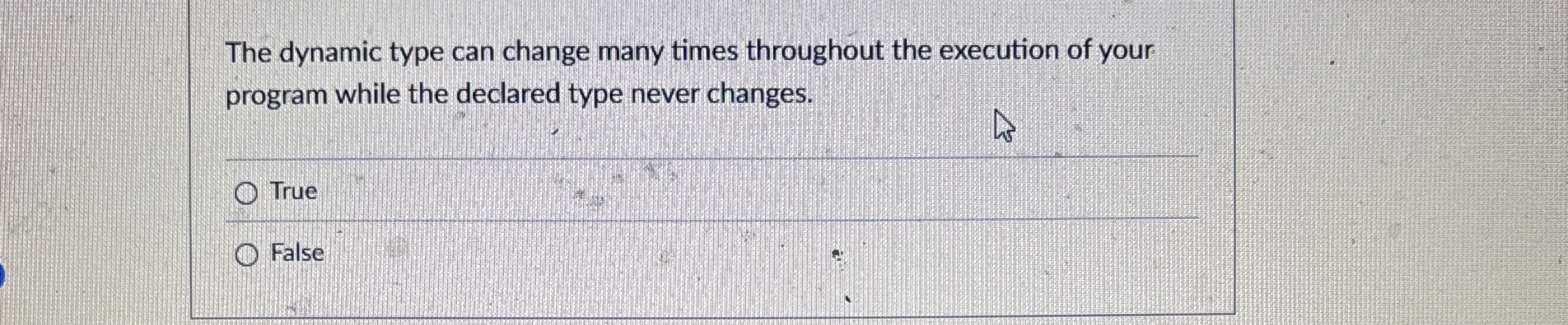 The dynamic type can change many times throughout