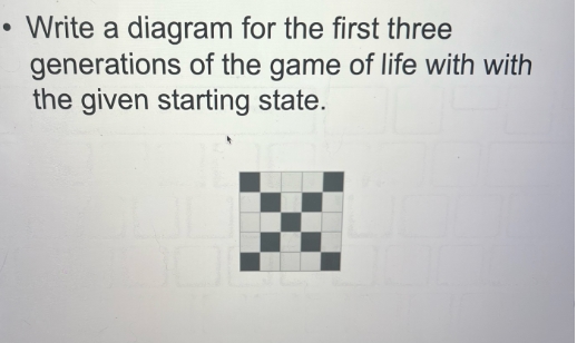 - Write a diagram for the first three generations