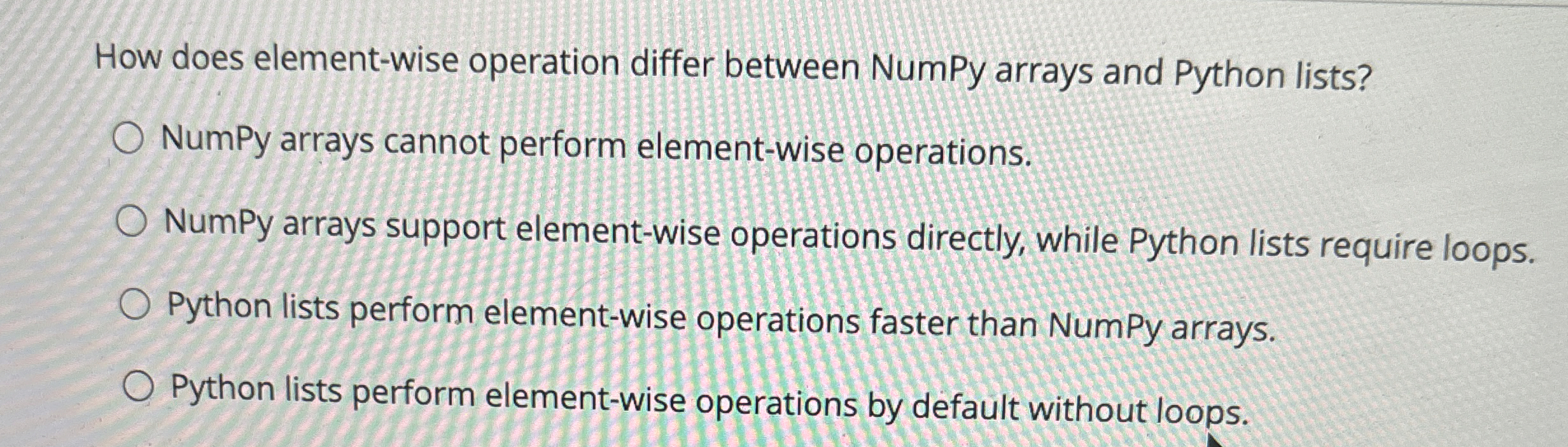 How does element - wise operation differ between