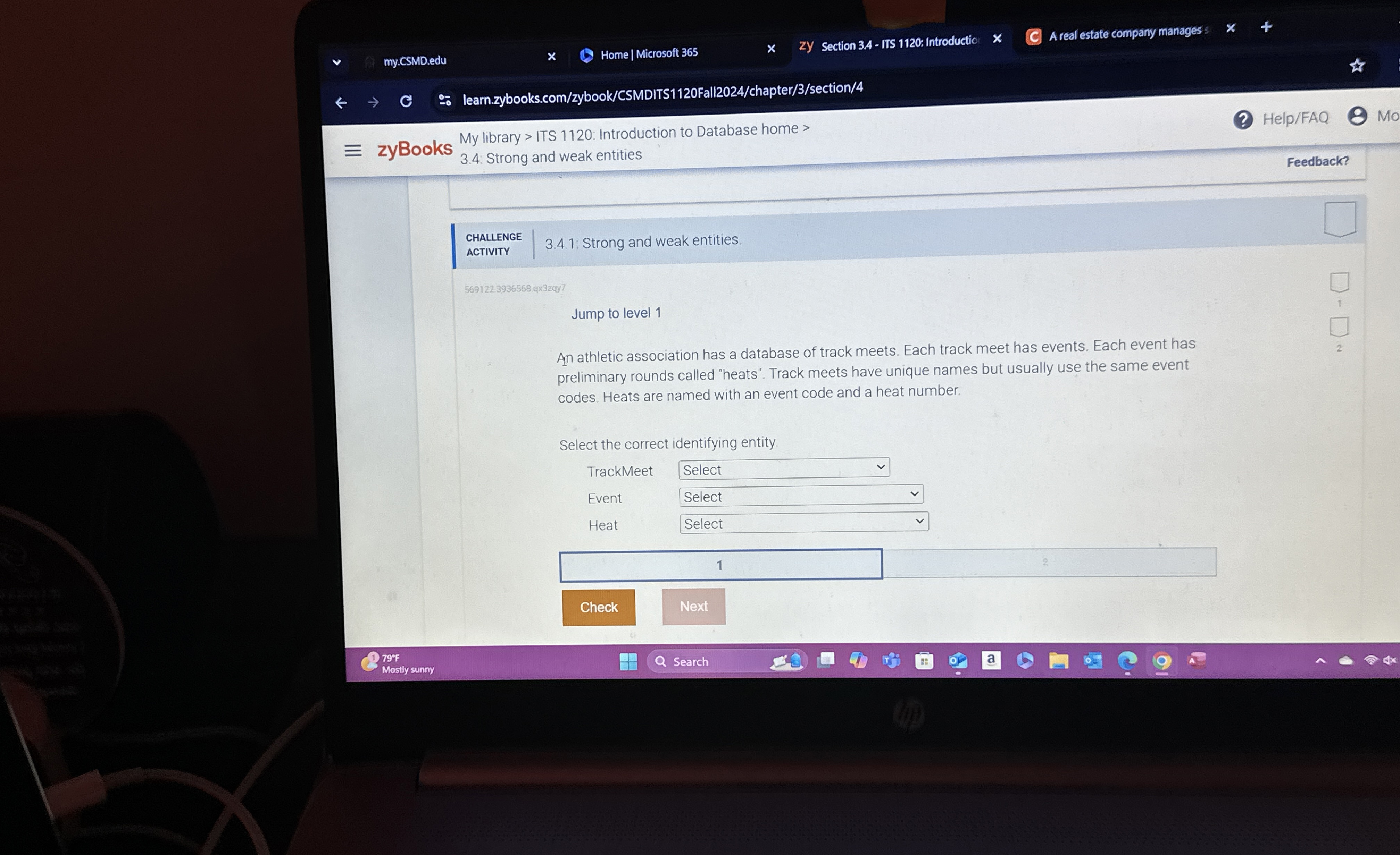 3 . 4 . 1 Strong and weak entities. 5 6 9 1 2 2 3