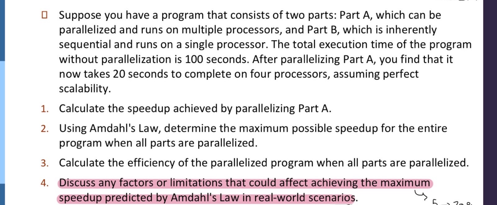 Suppose you have a program that consists of two