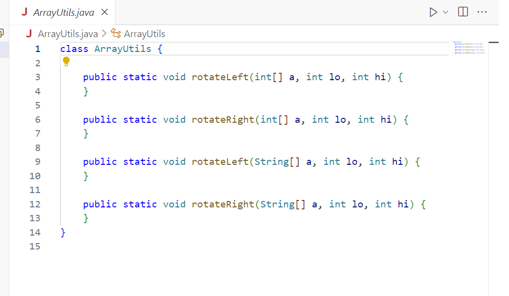 In this lab, you will implement the rotateLeft (