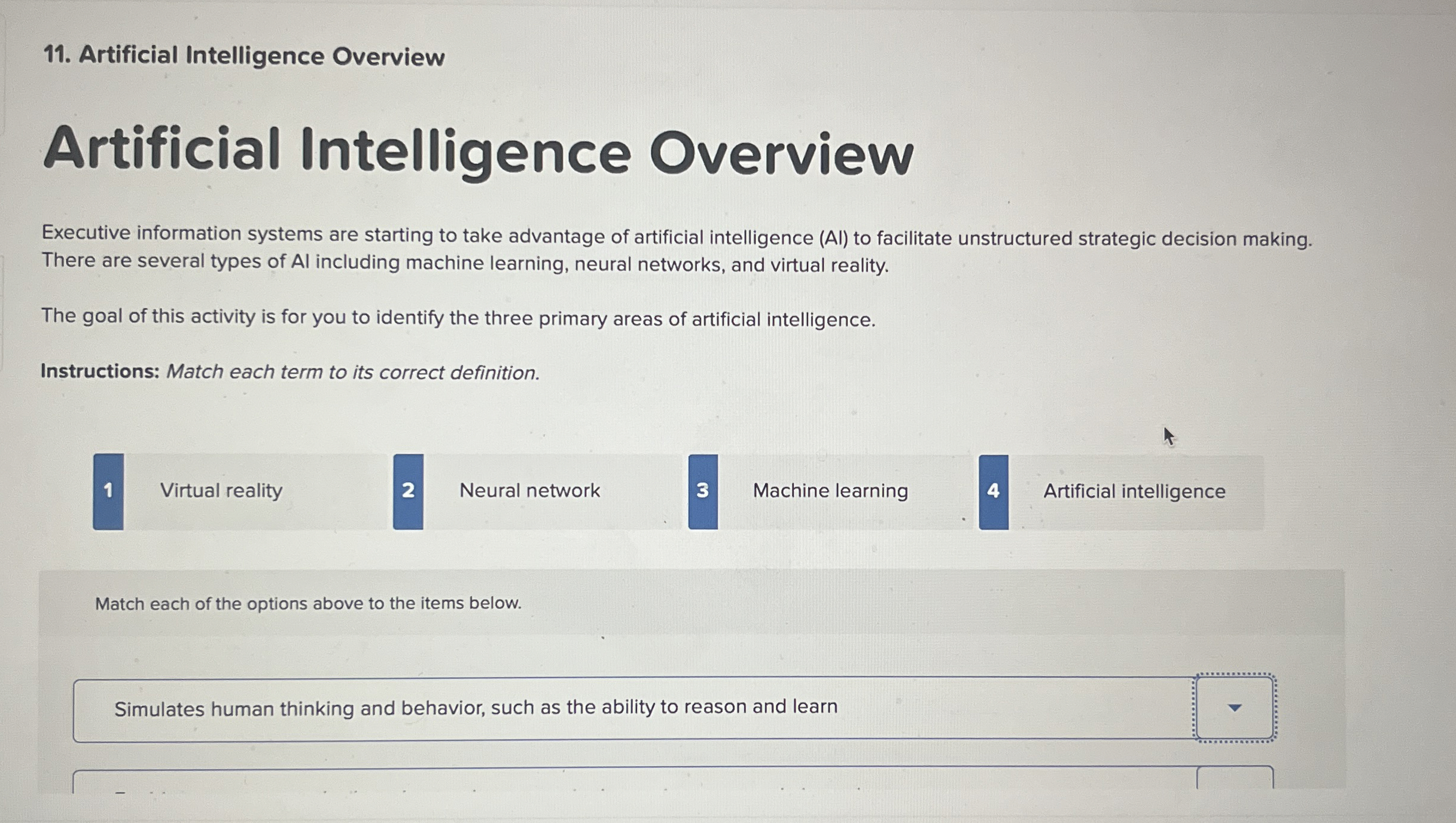 Artificial Intelligence Overview Artificial