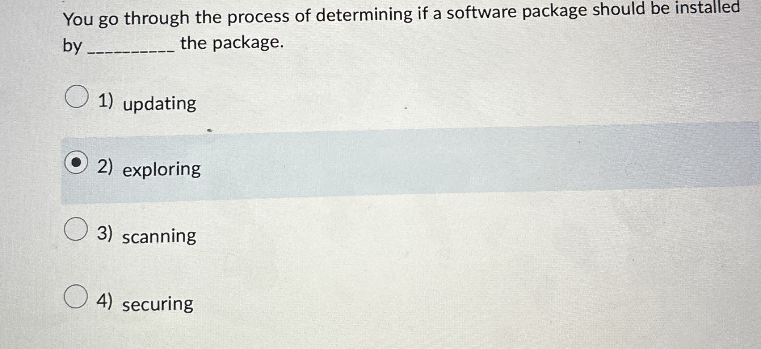 You go through the process of determining if a