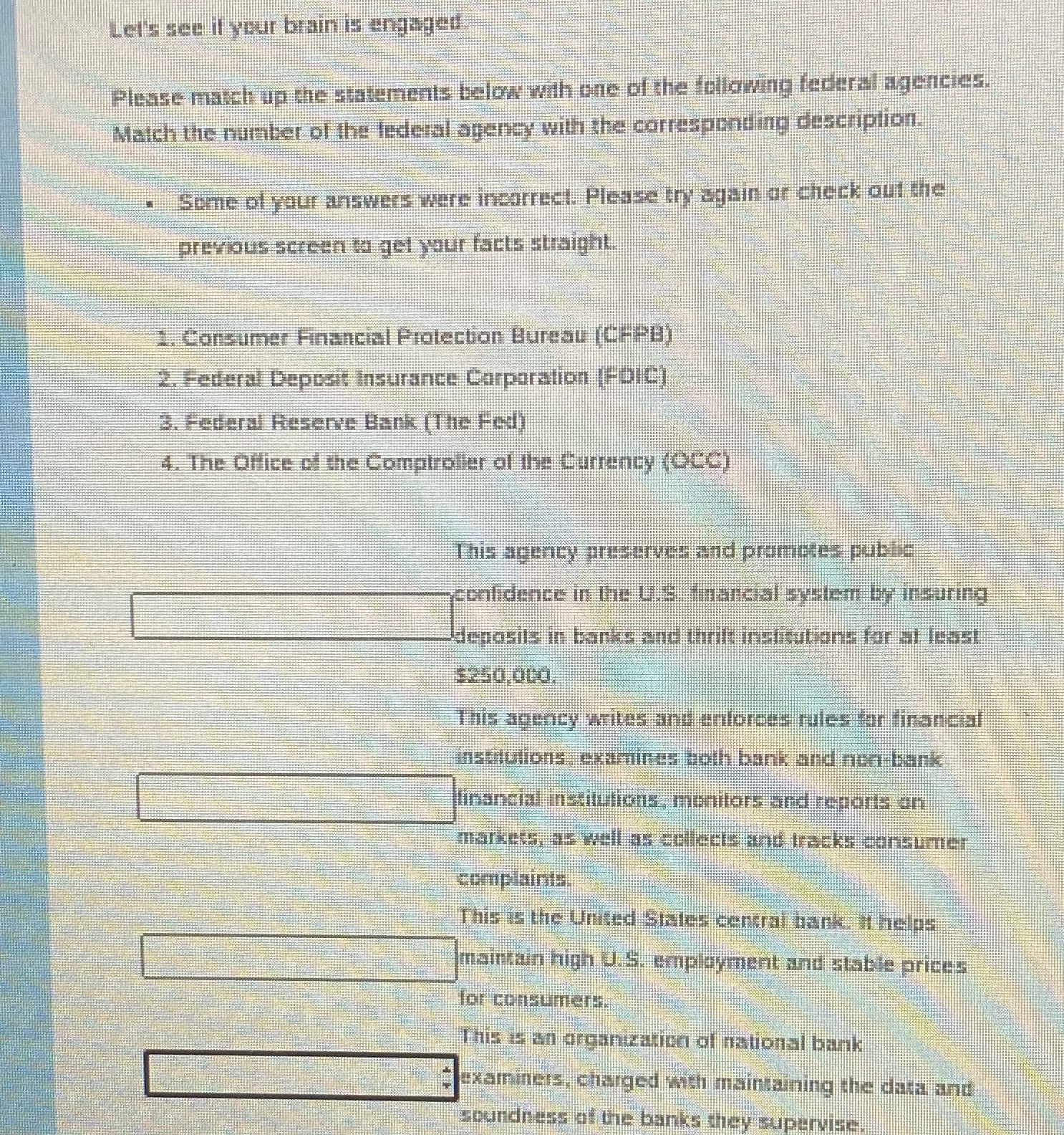 Let's see if your brain is engaged Please