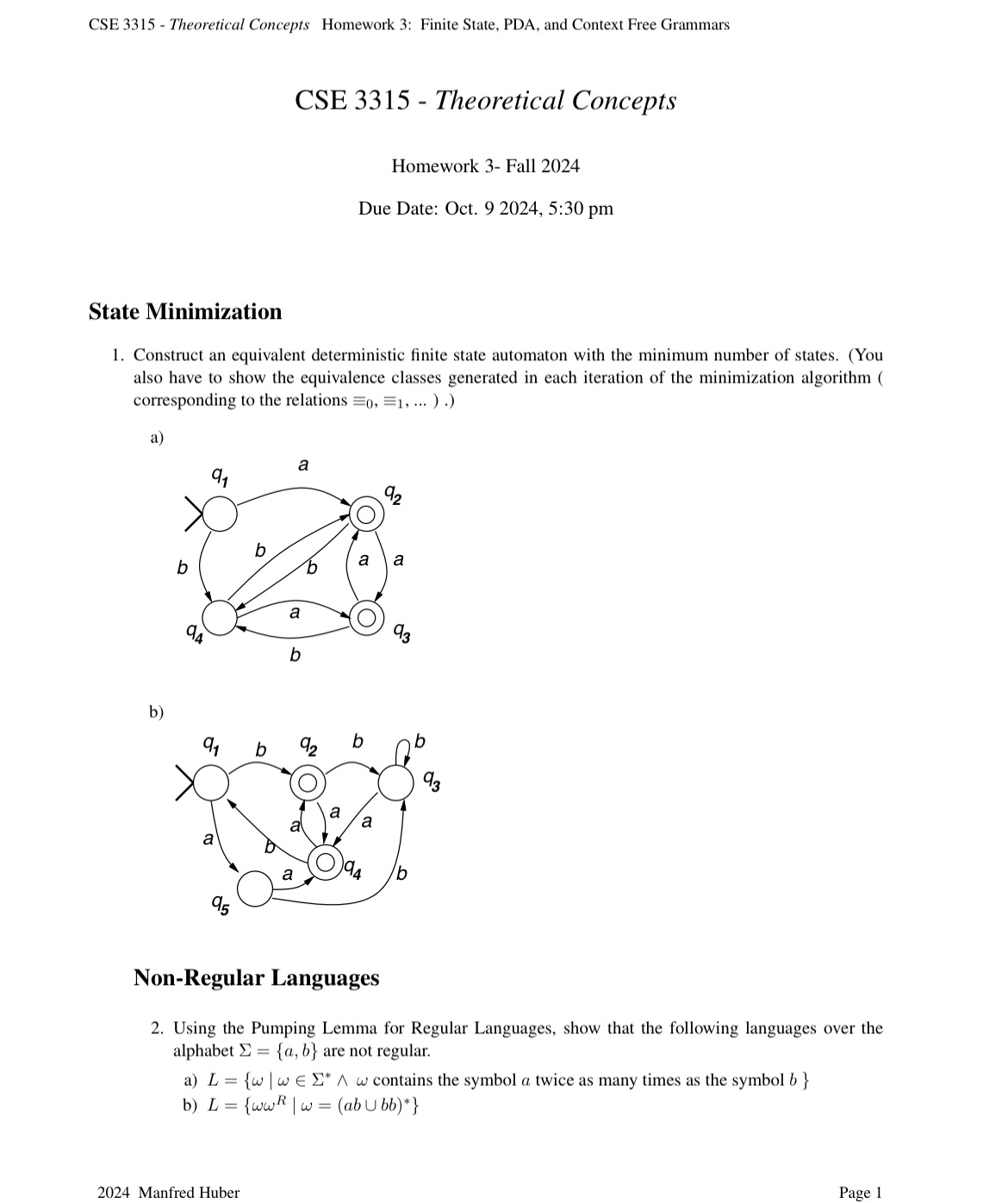 State Minimization Construct an equivalent