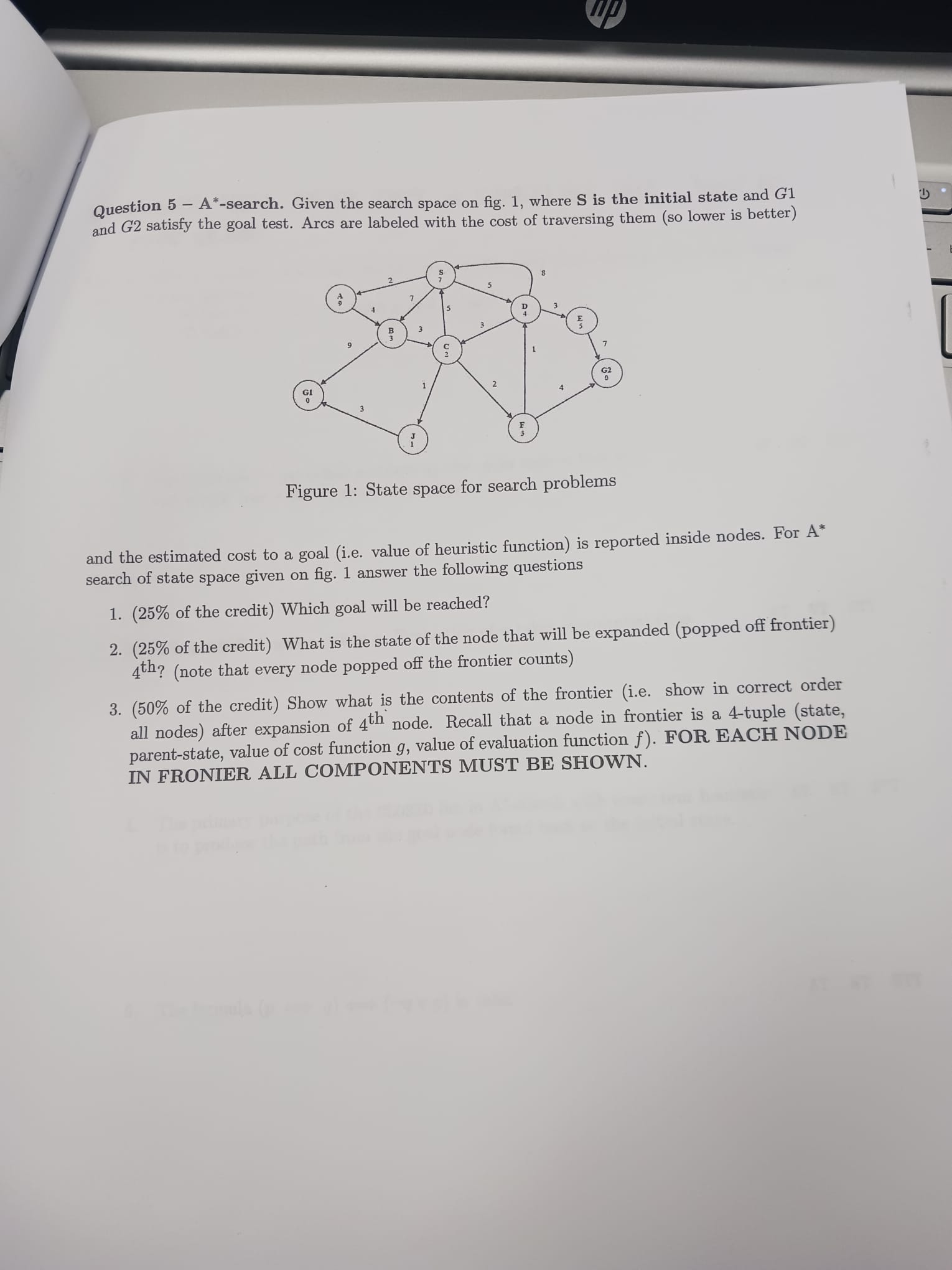 Question 5 - \ ( \ mathbf { A } ^ { * } \ ) -