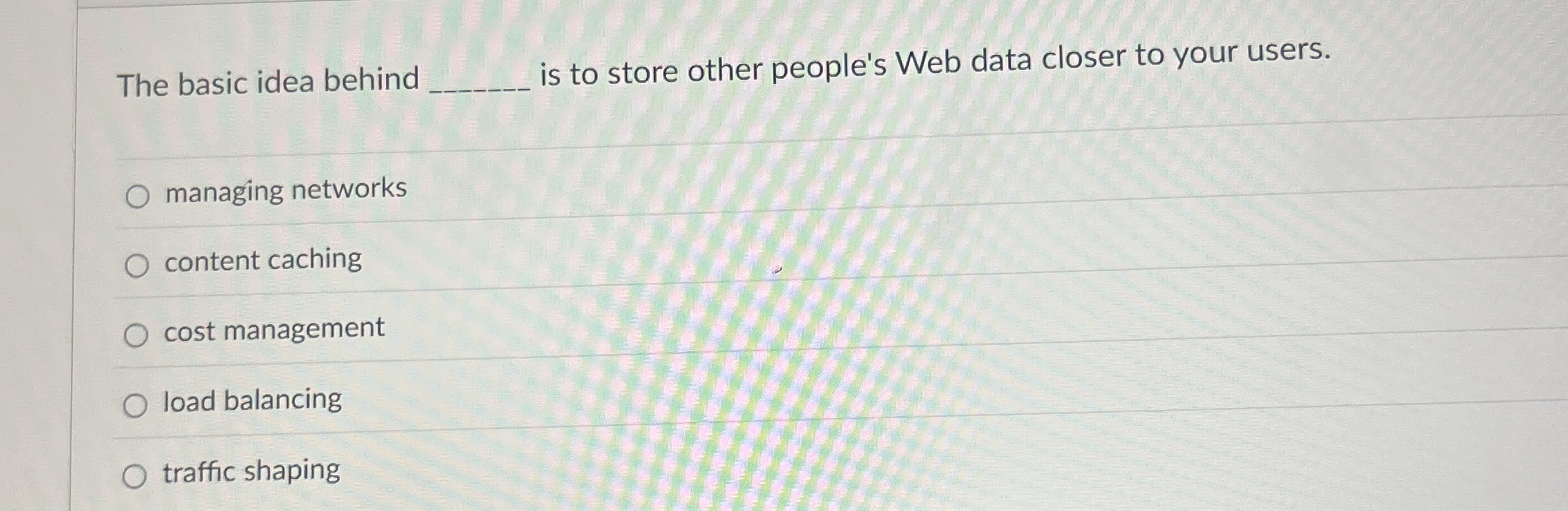 The basic idea behind is to store other people's