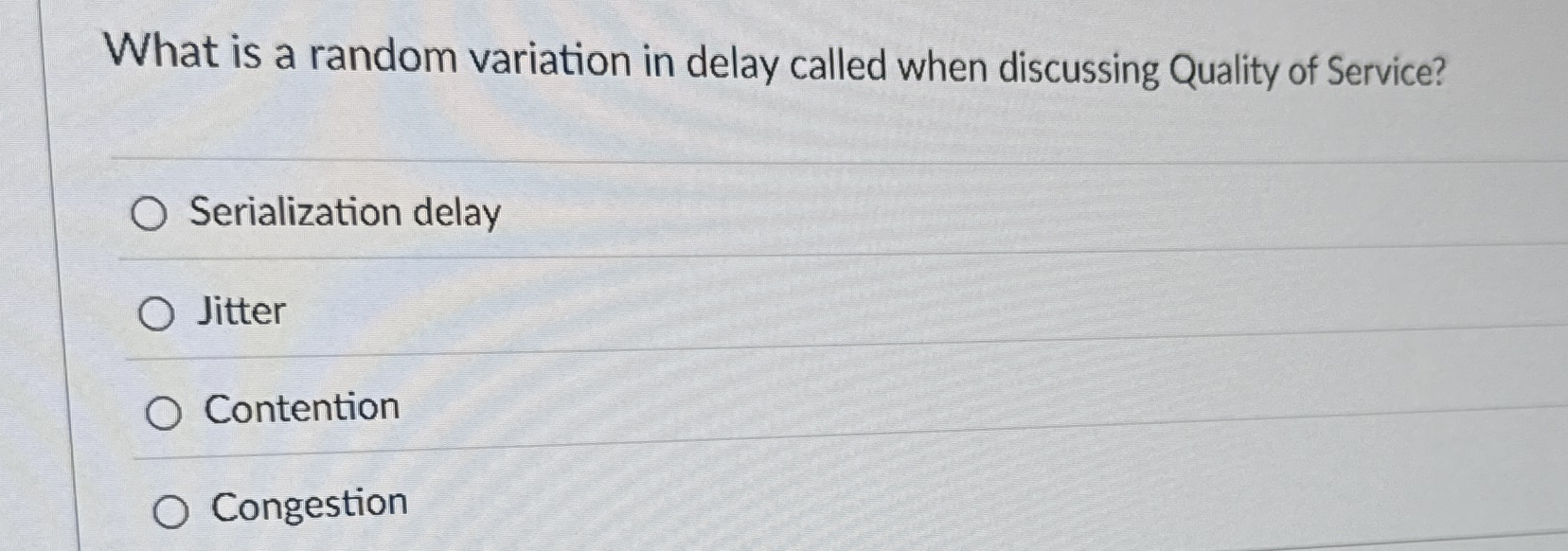 What is a random variation in delay called when