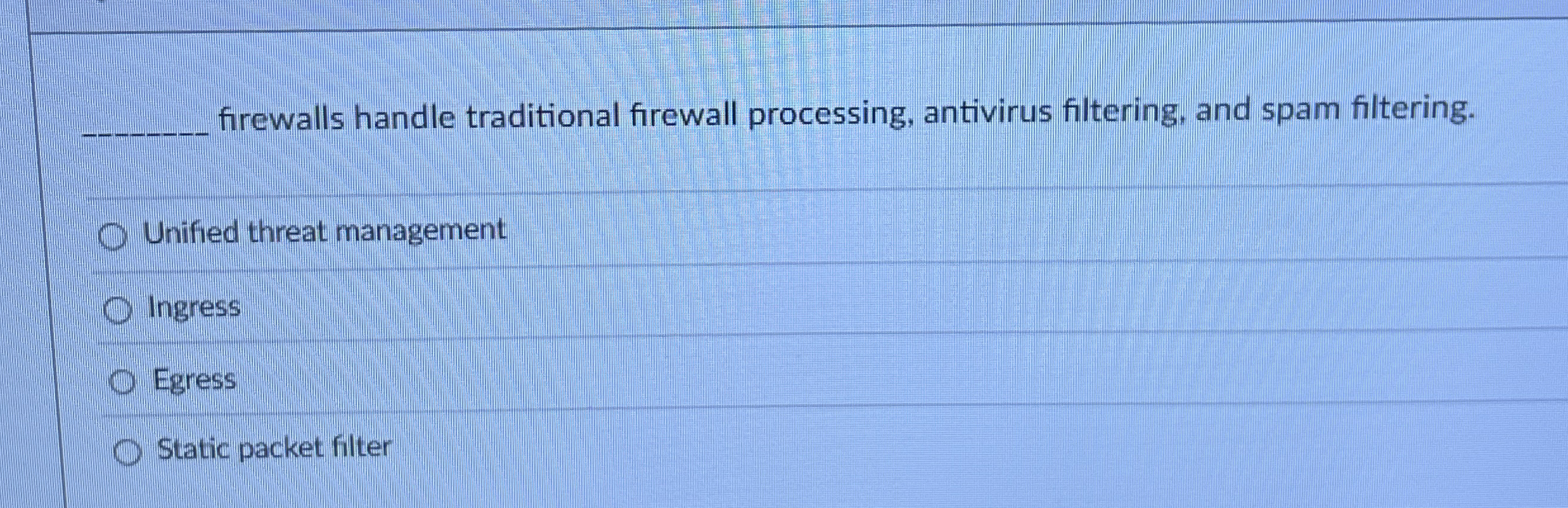 q , firewalls handle traditional firewall
