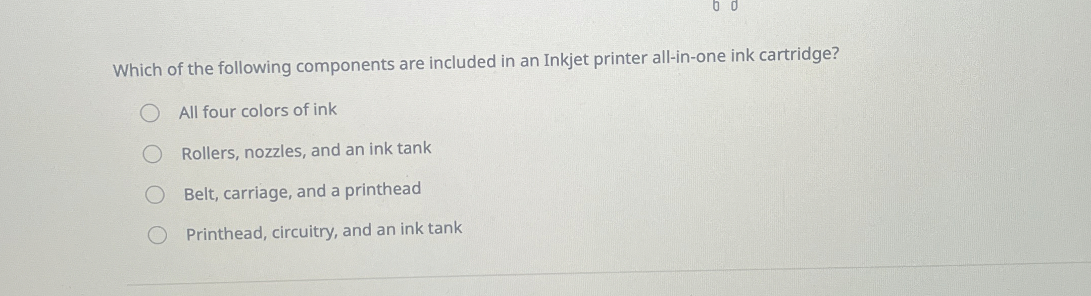 Which of the following components are included in