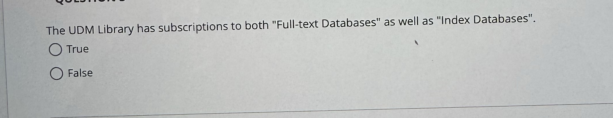 The UDM Library has subscriptions to both "Full -