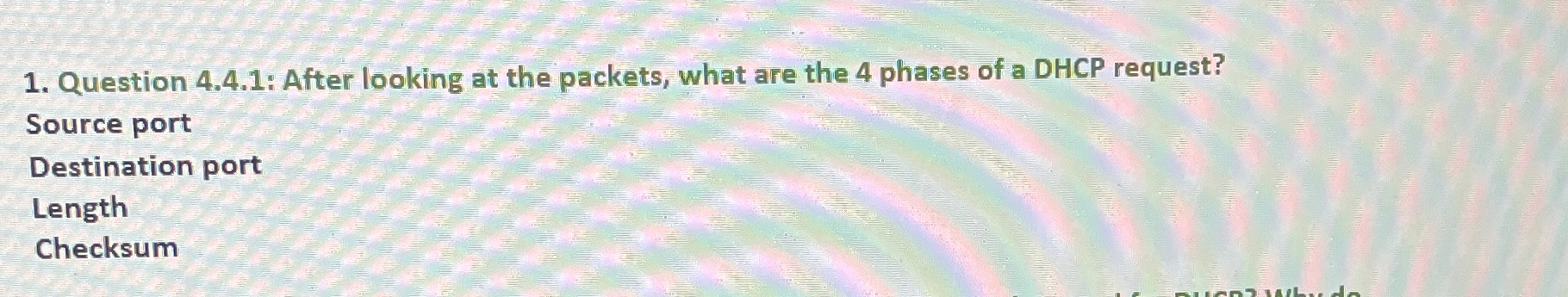Question 4 . 4 . 1 : After looking at the